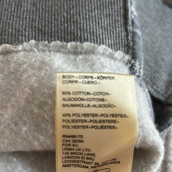 Free People We The Free Kassey Oversized 1/2 Zip Mock Neck Sweatshirt L Gray - Picture 10 of 12